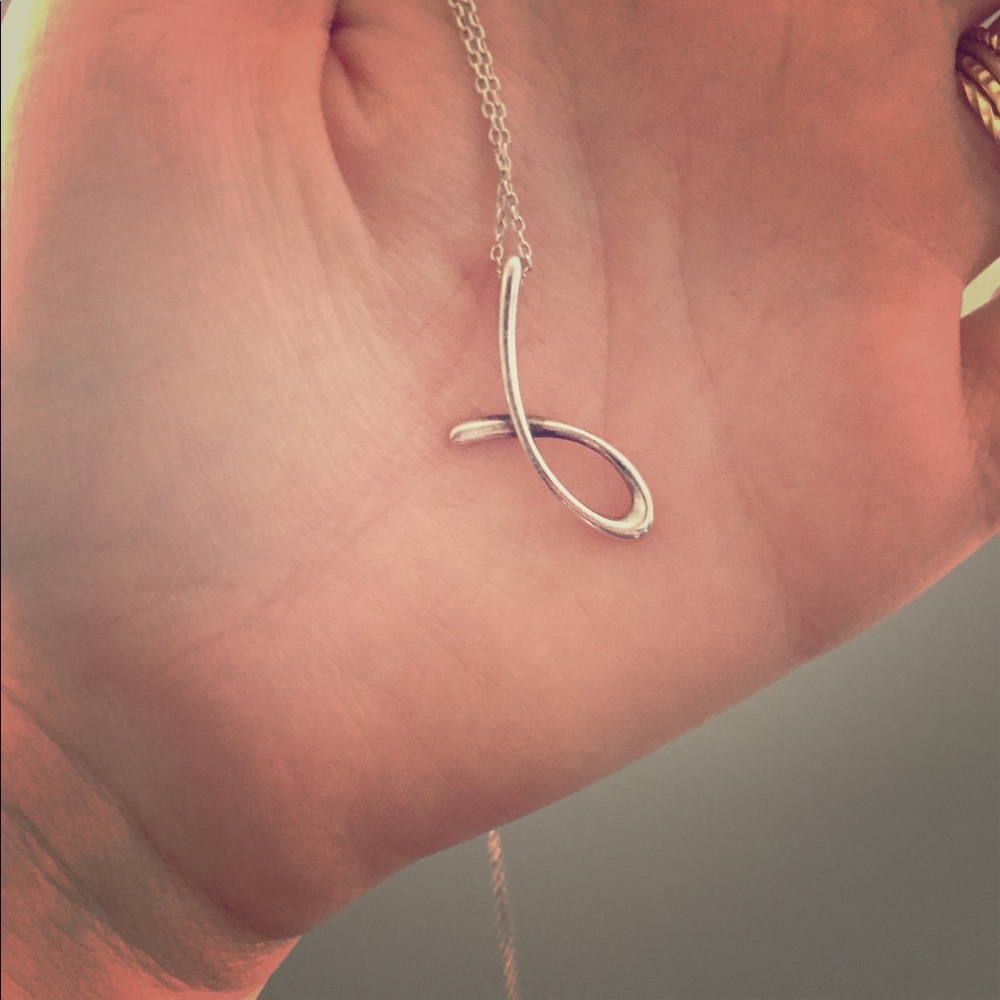 Tiffany & Co “J” initial necklace